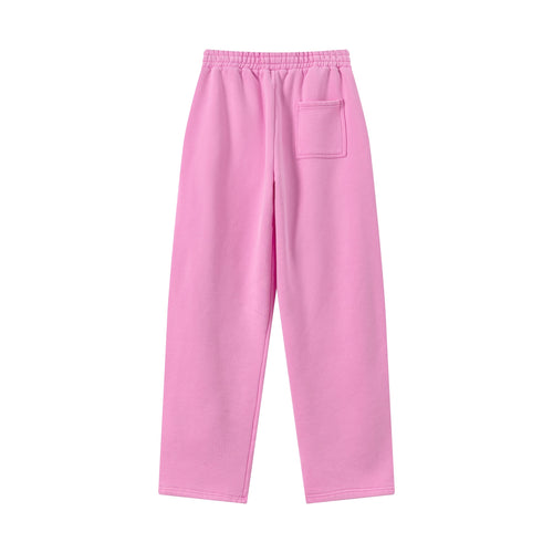 400GSM Men’s Vintage-Wash Scythe-Cut Barrel Pants Vintage Peach Pink