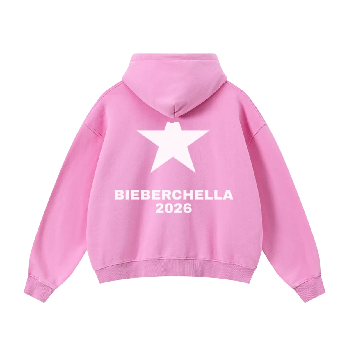 400GSM Unisex Vintage-Wash Boxy-Fit Zip-Up Hoodie Vintage Peach Pink