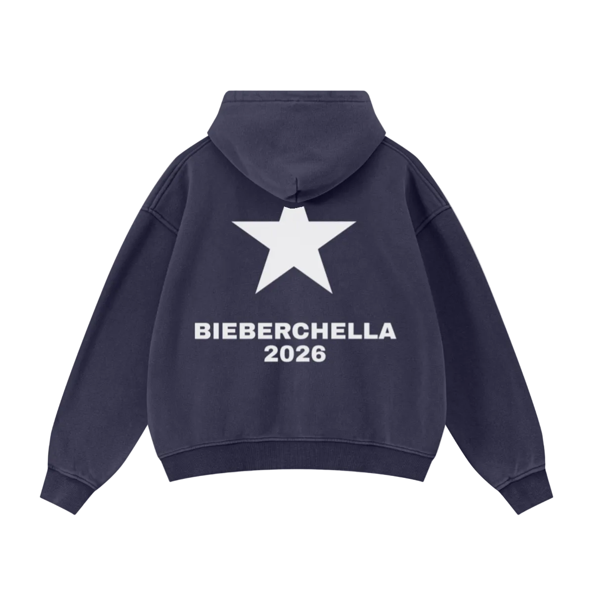 400GSM Unisex Vintage-Wash Boxy-Fit Zip-Up Hoodie Vintage Royal Blue